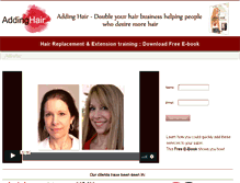 Tablet Screenshot of addinghair.com